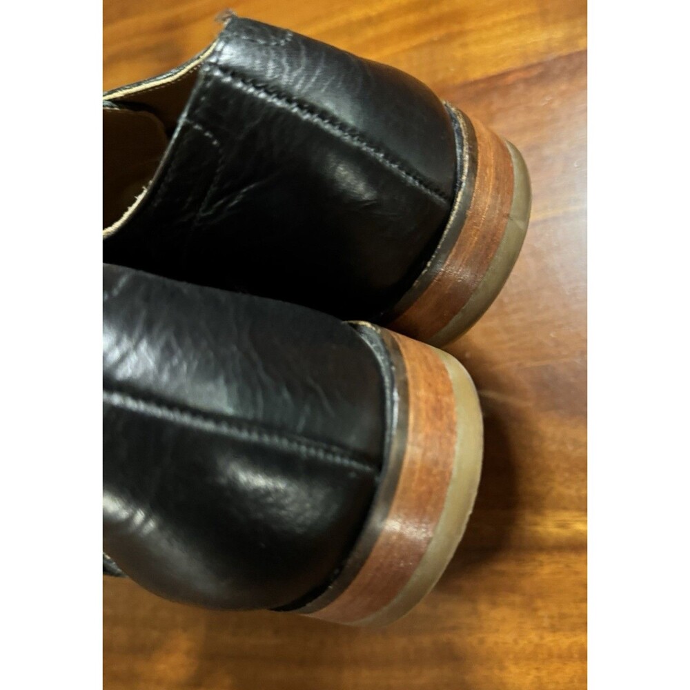 Vintage b Store London Black Leather Fisherman Huarache Oxford Shoes Mens US 11 - Picture 4 of 8